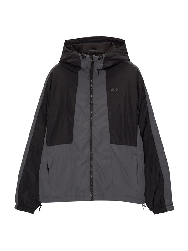 Pull&Bear Pull&Bear Prijelazna jakna  siva / crna