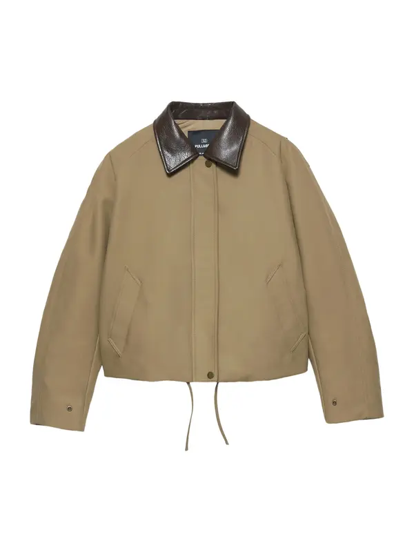 Pull&Bear Pull&Bear Prijelazna jakna  svijetlosmeđa / tamno smeđa