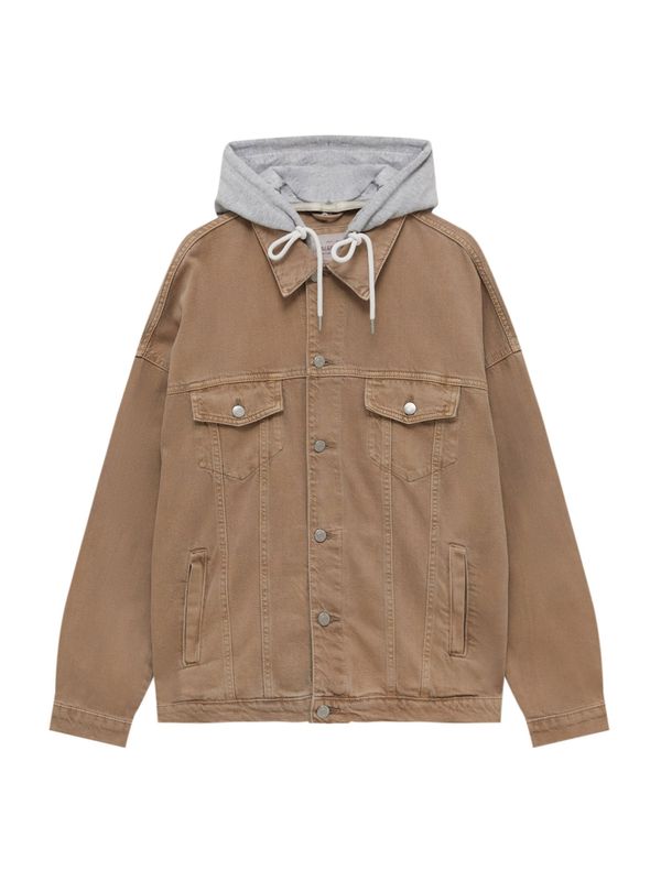 Pull&Bear Pull&Bear Prijelazna jakna  tamno bež / siva