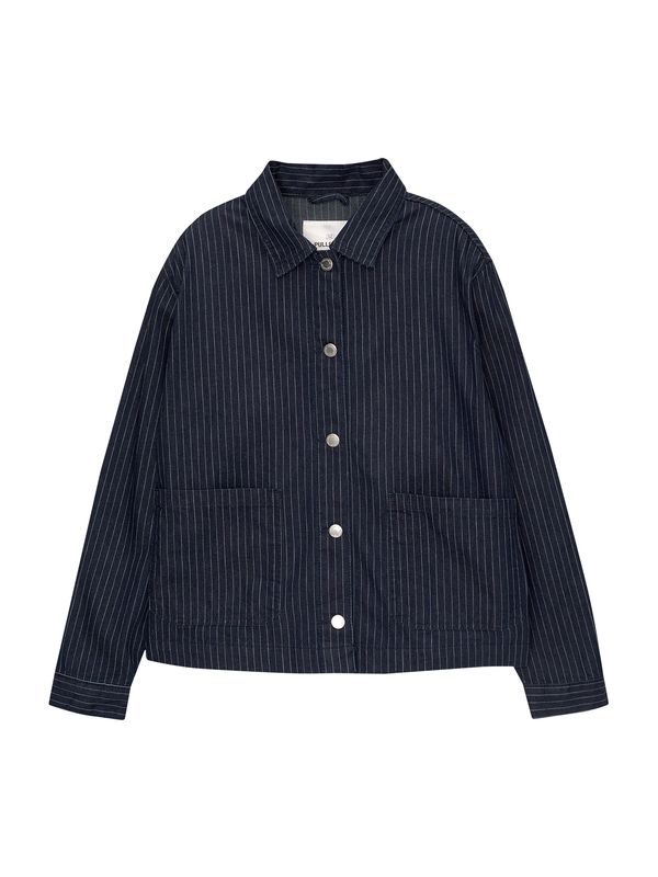 Pull&Bear Pull&Bear Prijelazna jakna  tamno plava / bijela