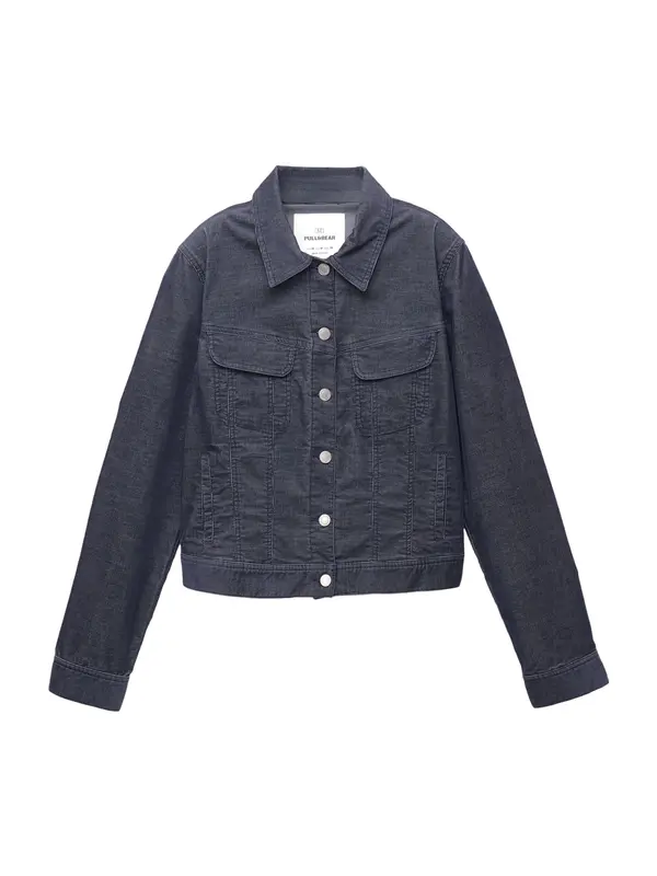 Pull&Bear Pull&Bear Prijelazna jakna  tamno plava