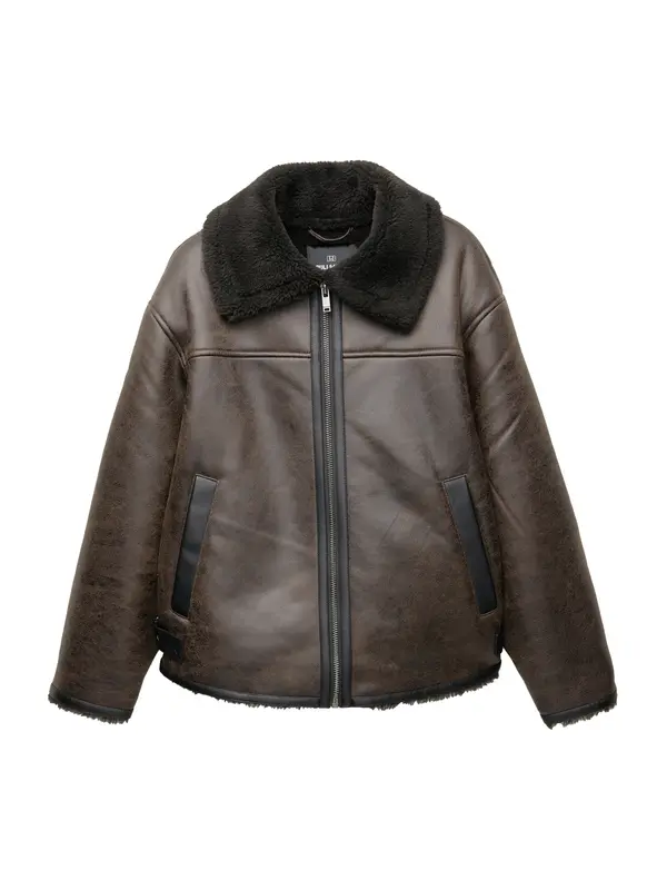 Pull&Bear Pull&Bear Prijelazna jakna  tamno smeđa
