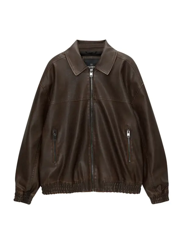Pull&Bear Pull&Bear Prijelazna jakna  tamno smeđa