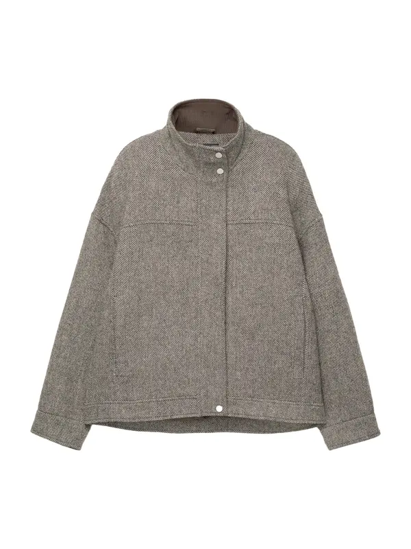 Pull&Bear Pull&Bear Prijelazna jakna  tamo siva / bijela