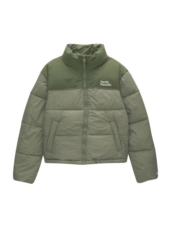 Pull&Bear Pull&Bear Prijelazna jakna  zelena / pastelno zelena / prljavo bijela