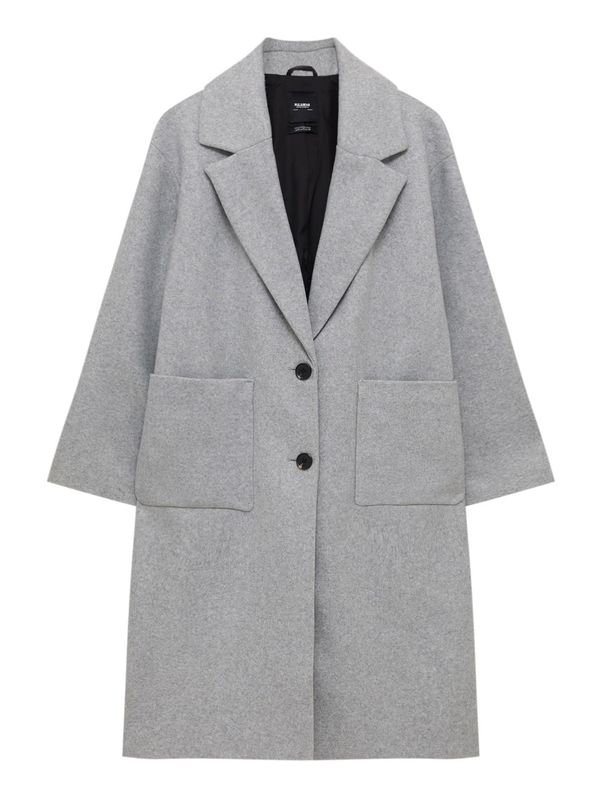 Pull&Bear Pull&Bear Prijelazni kaput  siva melange