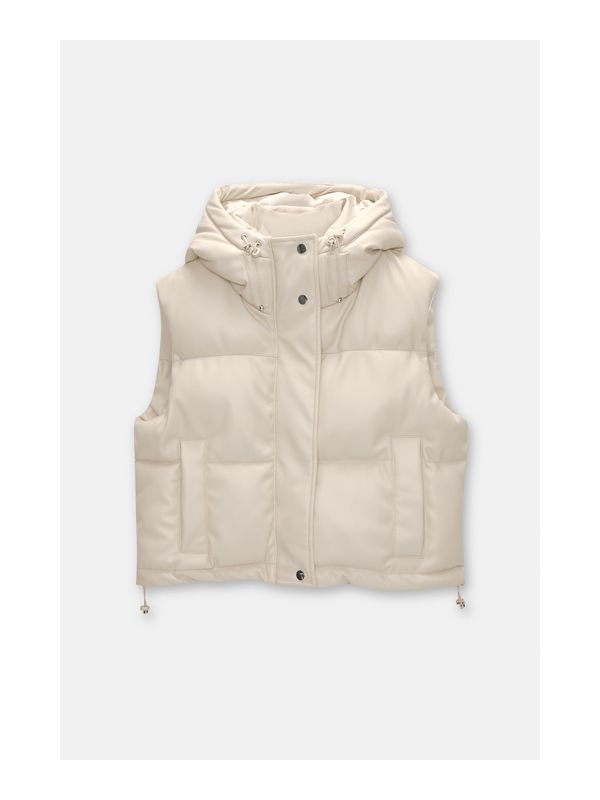 Pull&Bear Pull&Bear Prsluk  ecru/prljavo bijela