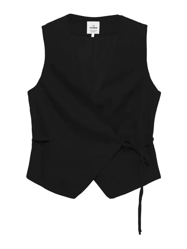 Pull&Bear Pull&Bear Prsluk od odijela  crna
