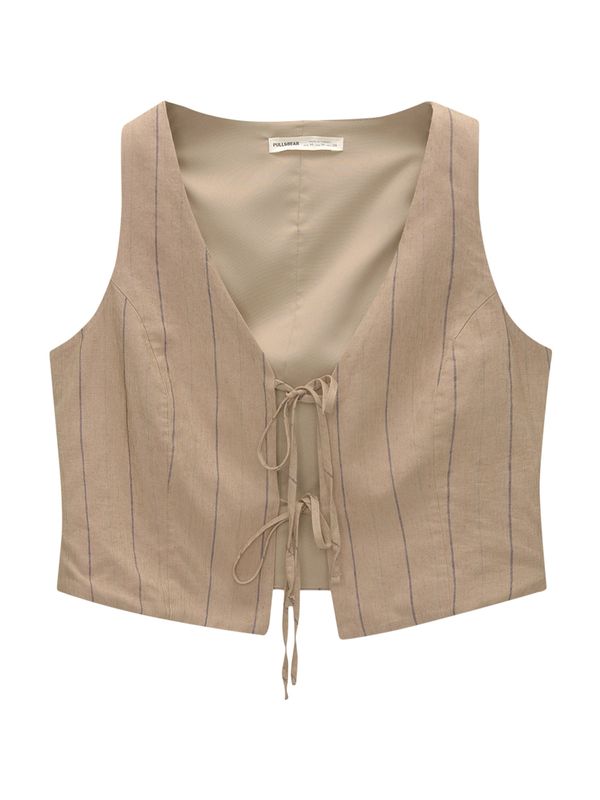 Pull&Bear Pull&Bear Prsluk od odijela  mornarsko plava / smeđa