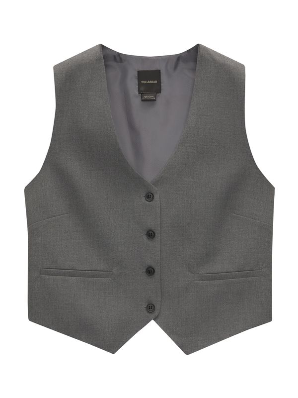 Pull&Bear Pull&Bear Prsluk od odijela  siva melange