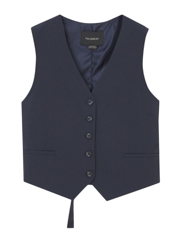 Pull&Bear Pull&Bear Prsluk od odijela  tamno plava