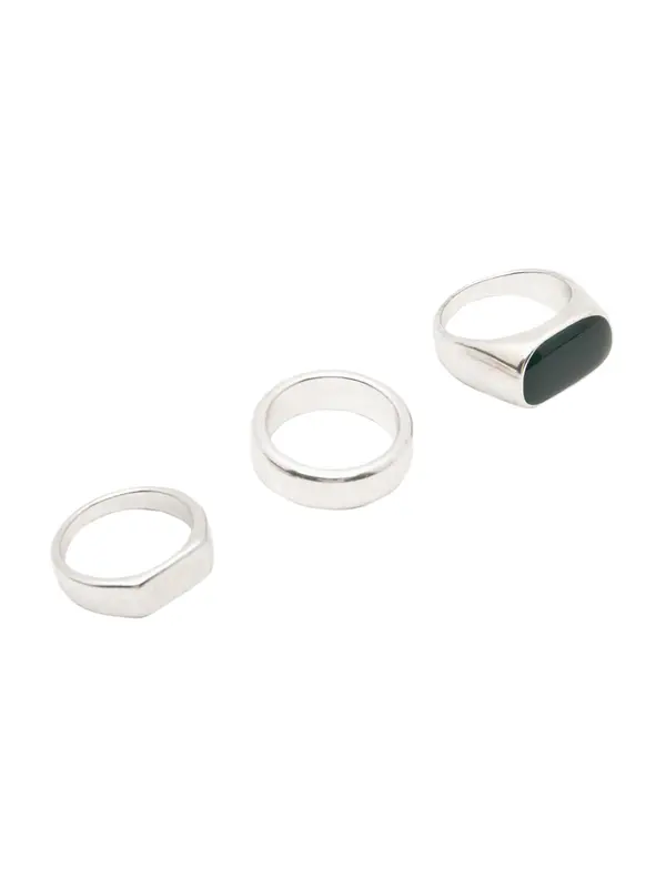 Pull&Bear Pull&Bear Prsten 'ANILLOS'  siva / srebro