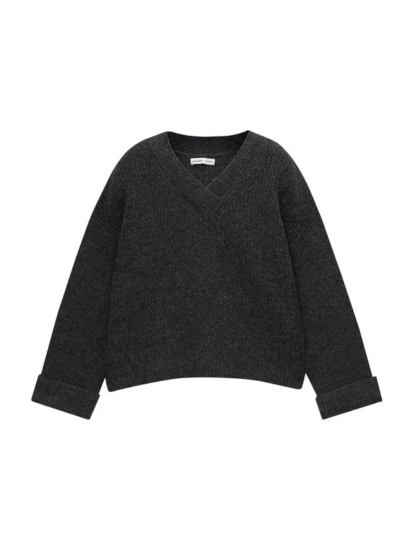 Pull&Bear Pull&Bear Pulover  antracit siva