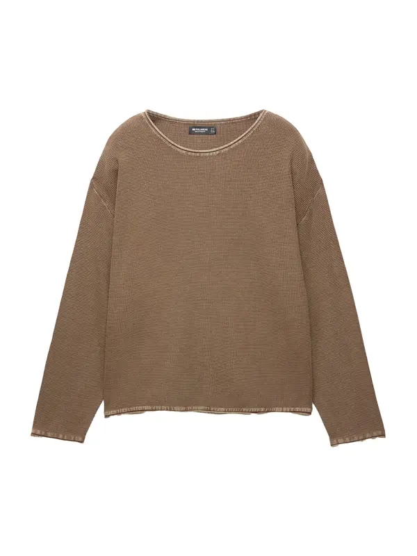 Pull&Bear Pull&Bear Pulover  bež / smeđa