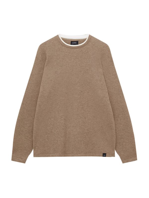 Pull&Bear Pull&Bear Pulover  boja devine dlake (camel)