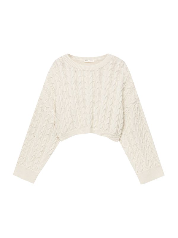 Pull&Bear Pull&Bear Pulover  ecru/prljavo bijela