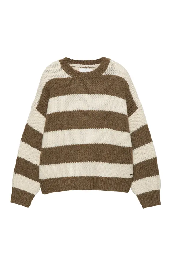 Pull&Bear Pull&Bear Pulover 'PACIFIC'  boja pijeska / smeđa
