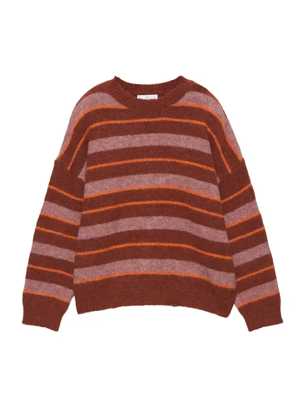 Pull&Bear Pull&Bear Pulover 'PACIFIC'  narančasta / burgund / crvena melange