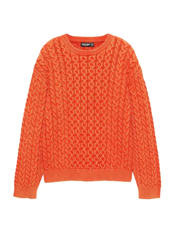 Pull&Bear Pull&Bear Pulover 'PREPPY QUEENS'  narančasta