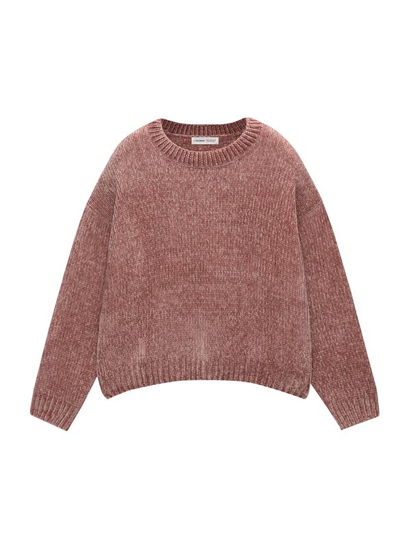 Pull&Bear Pull&Bear Pulover  prljavo roza