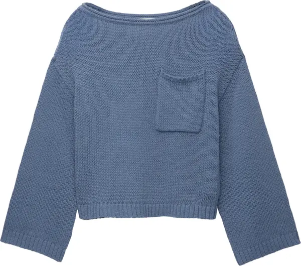Pull&Bear Pull&Bear Pulover  safirno plava