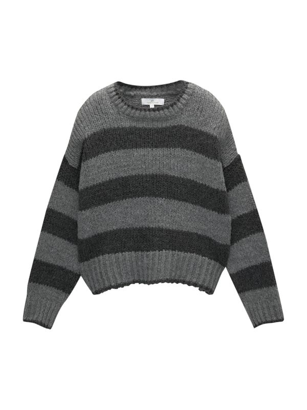 Pull&Bear Pull&Bear Pulover  siva / tamo siva