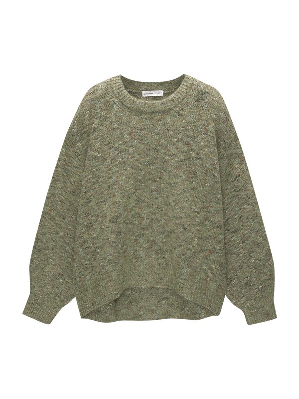Pull&Bear Pull&Bear Pulover  smeđa / menta / pastelno zelena / tamno zelena