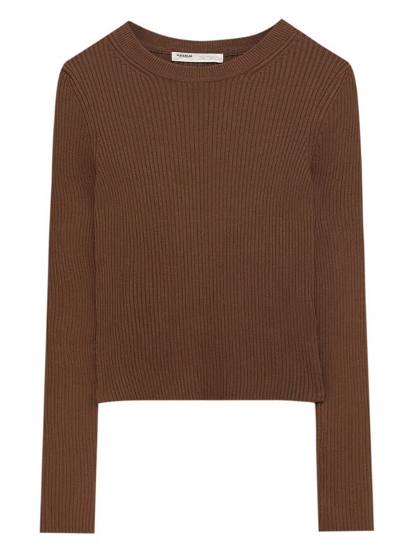 Pull&Bear Pull&Bear Pulover  smeđa