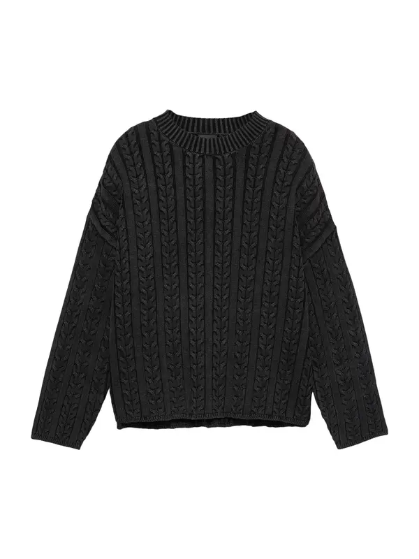 Pull&Bear Pull&Bear Pulover 'STWD'  crna