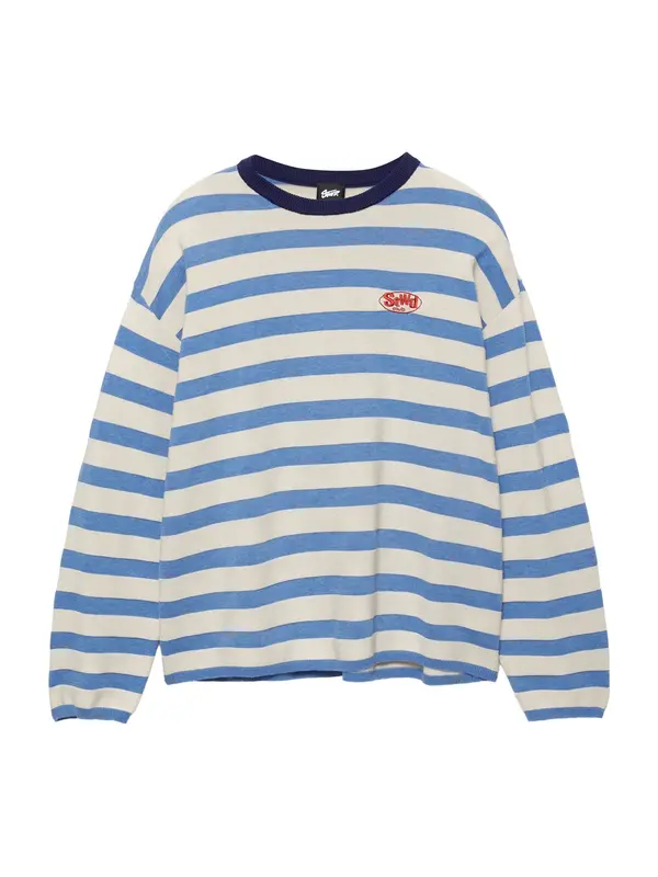 Pull&Bear Pull&Bear Pulover 'STWD'  svijetloplava / bijela