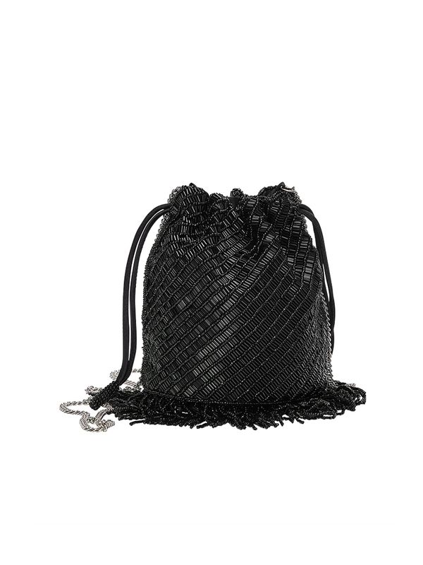 Pull&Bear Pull&Bear Ručna torbica 'BOMBONERA ABALORIOS'  crna