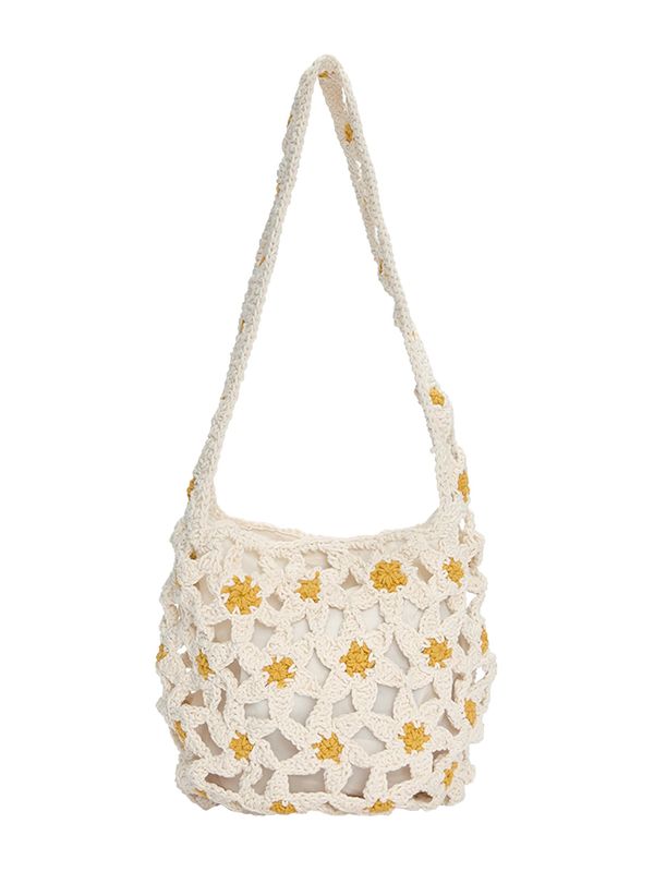 Pull&Bear Pull&Bear Shopper torba  ecru/prljavo bijela / narančasto žuta