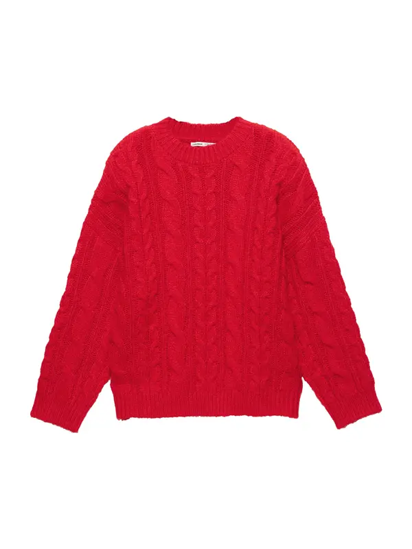 Pull&Bear Pull&Bear Široki pulover  crvena