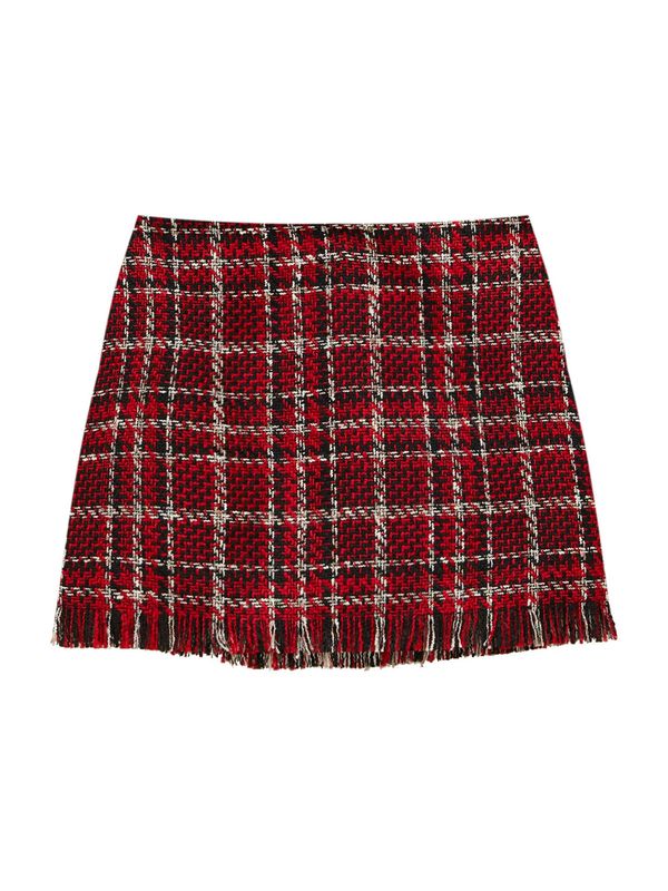 Pull&Bear Pull&Bear Suknja  crvena / crna / bijela