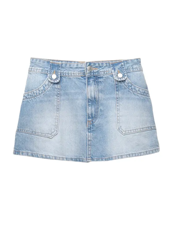 Pull&Bear Pull&Bear Suknja 'W3 MINI FALDA CARPENTER'  plavi traper