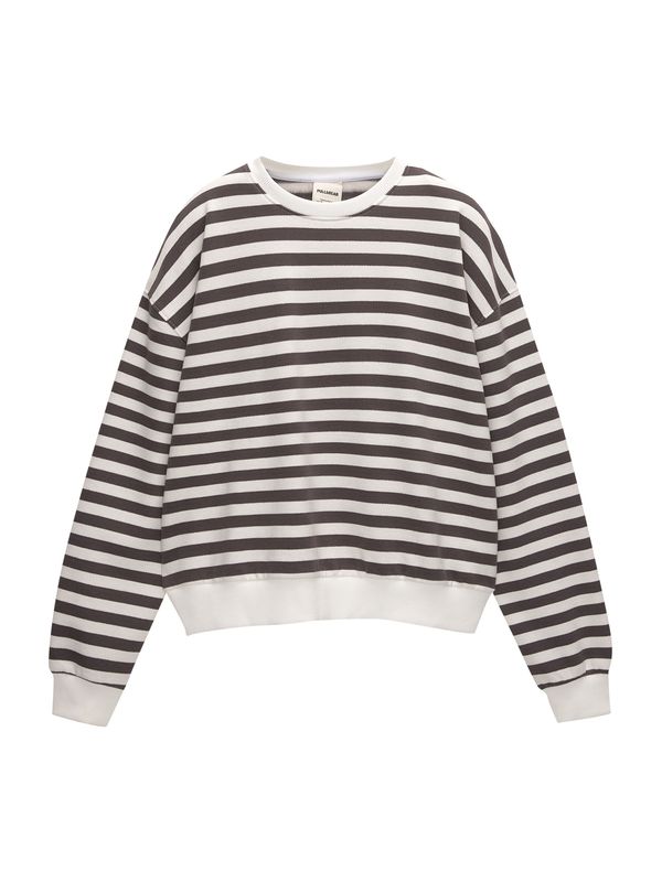 Pull&Bear Pull&Bear Sweater majica  čokolada / bijela