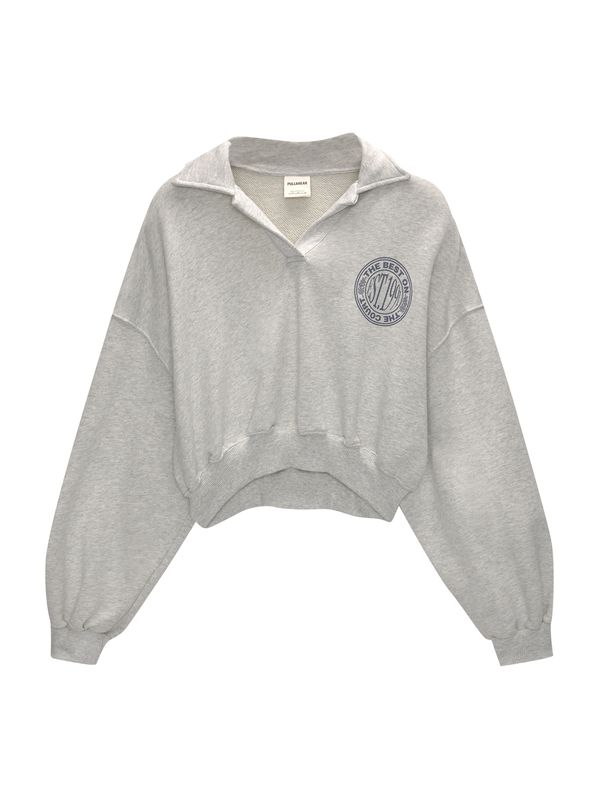 Pull&Bear Pull&Bear Sweater majica  mornarsko plava / siva melange