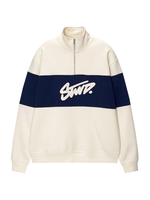 Pull&Bear Pull&Bear Sweater majica  mornarsko plava / svijetla bež