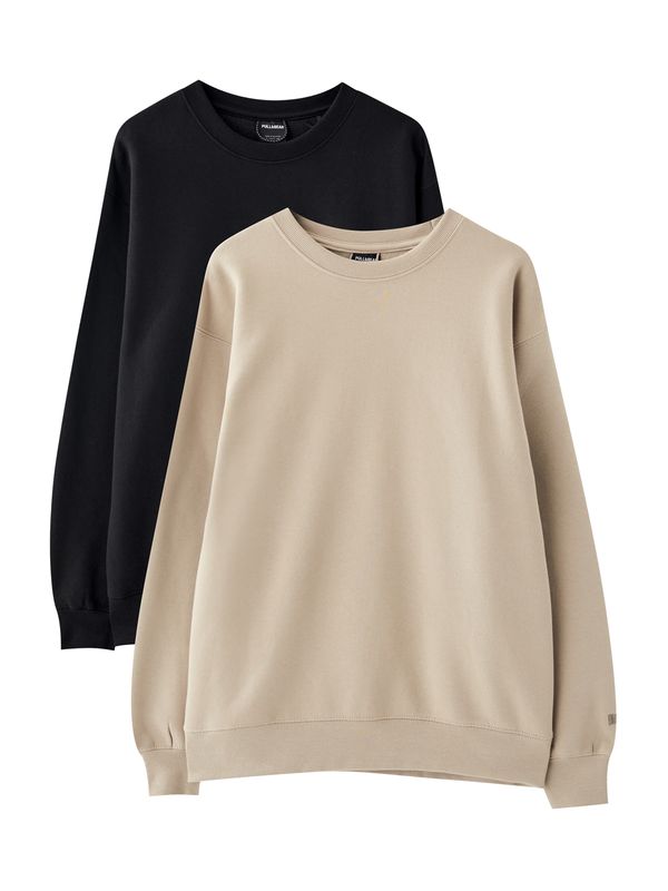 Pull&Bear Pull&Bear Sweater majica  nude / crna