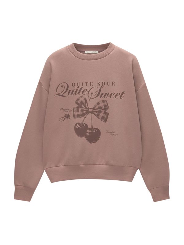 Pull&Bear Pull&Bear Sweater majica  roza / burgund