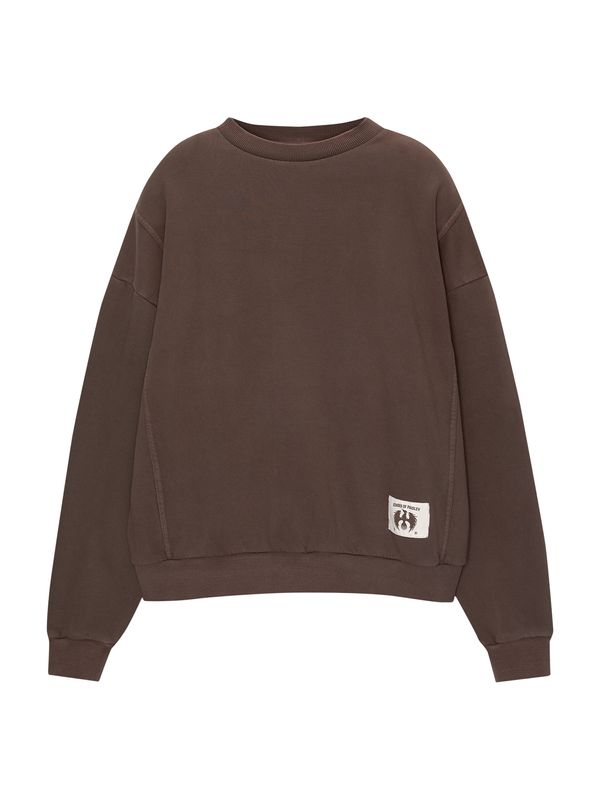 Pull&Bear Pull&Bear Sweater majica  smeđa / svijetlosmeđa / crna