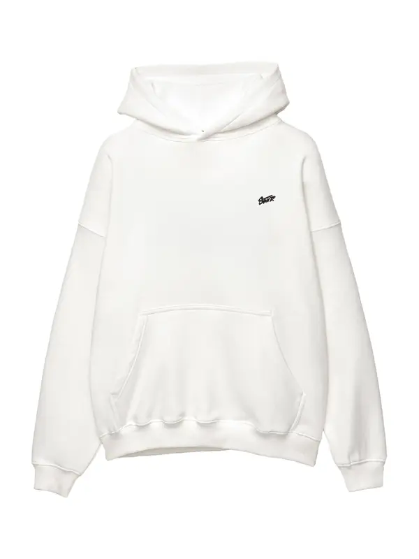 Pull&Bear Pull&Bear Sweater majica 'STWD'  crna / bijela