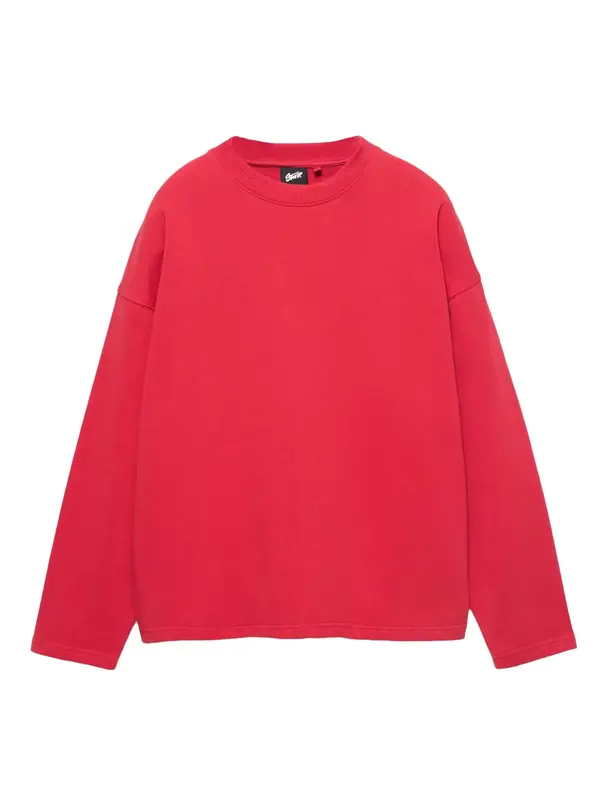 Pull&Bear Pull&Bear Sweater majica 'STWD'  crvena / crna