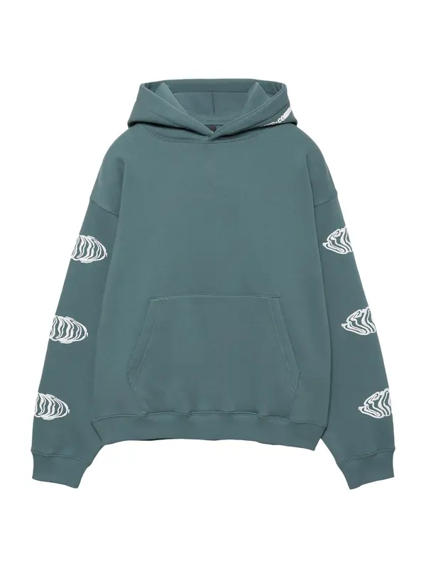 Pull&Bear Pull&Bear Sweater majica 'STWD'  kraljevski zelena / bijela