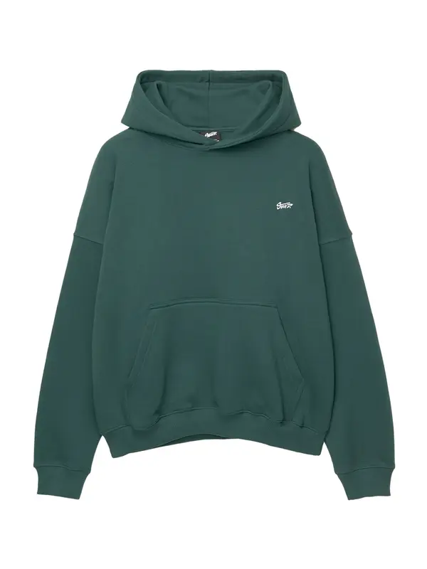 Pull&Bear Pull&Bear Sweater majica 'STWD'  kraljevski zelena / bijela