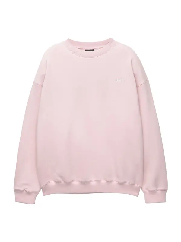 Pull&Bear Pull&Bear Sweater majica 'STWD'  rosé / bijela