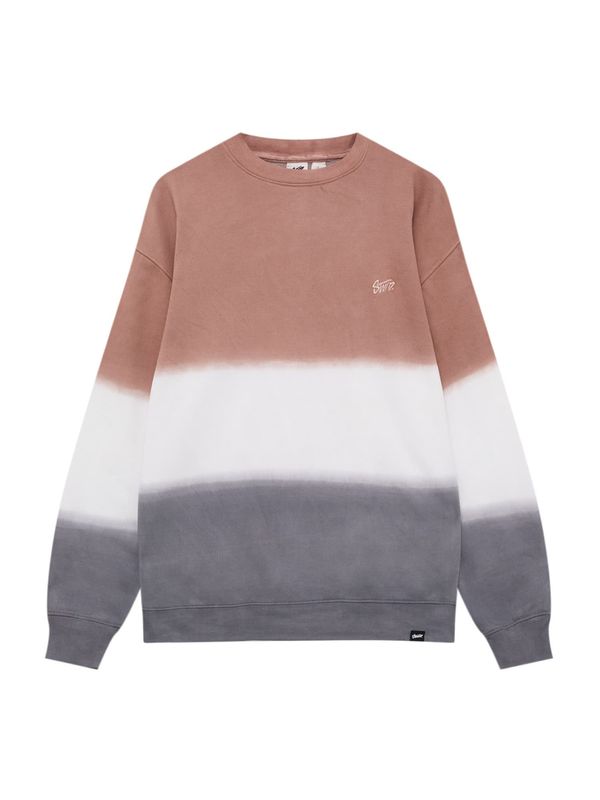 Pull&Bear Pull&Bear Sweater majica  svijetlosmeđa / siva / bijela