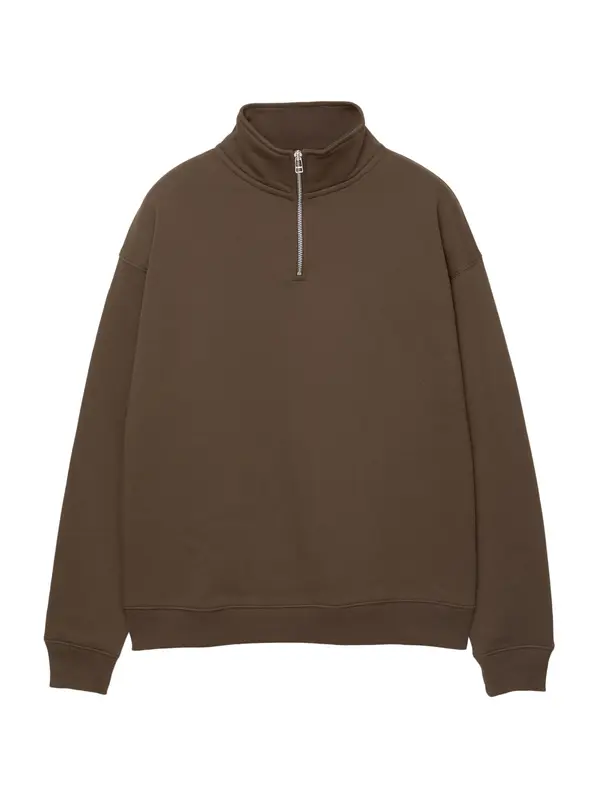 Pull&Bear Pull&Bear Sweater majica  tamno smeđa