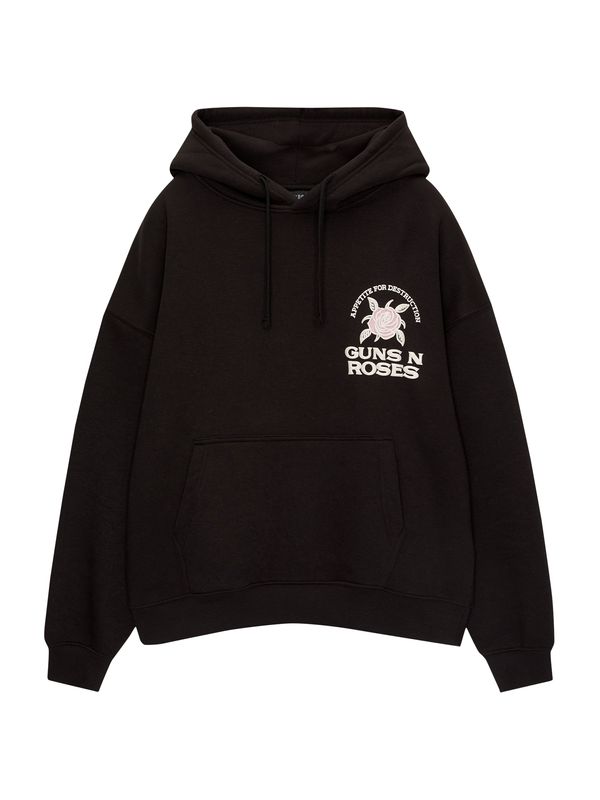 Pull&Bear Pull&Bear Sweater majica  zelena / roza / crna / bijela