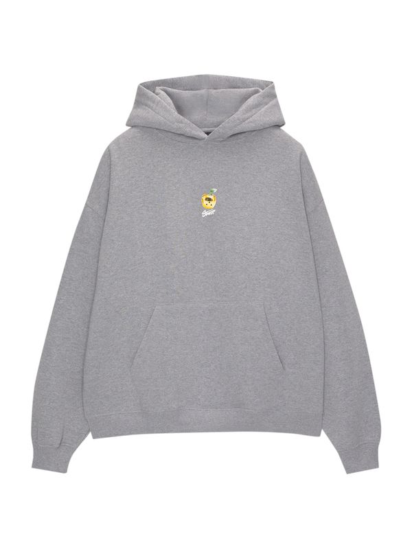 Pull&Bear Pull&Bear Sweater majica  žuta / siva melange / srebro